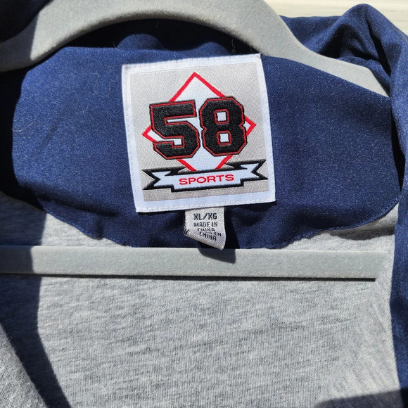 Mens Vintage Michigan Wolverines Windbreaker XL Pullover Jacket Quarter Zip Blue - Picture 9 of 10